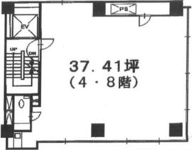 エコー京橋ビル 8階 間取り図