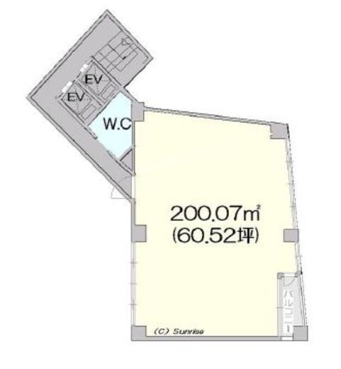 渋谷桜丘ビル 2階 間取り図