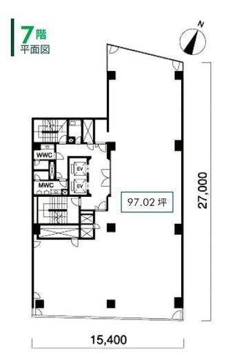 ケイアイ新宿ビル 7階 間取り図