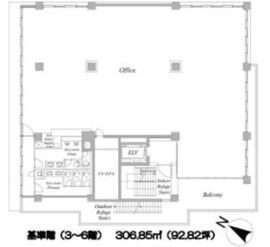 LARK YOYOGI 6階 間取り図