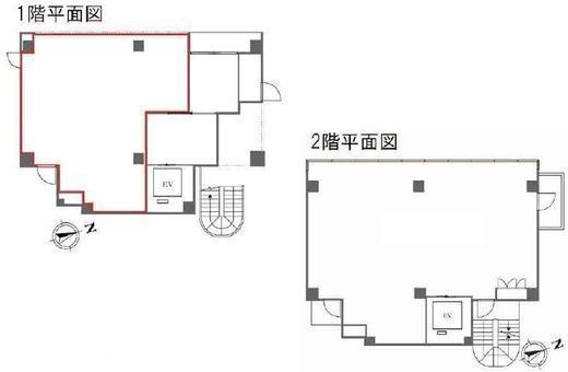 AURA麻布台 1～2階 間取り図