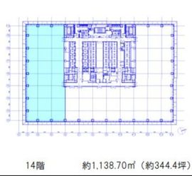 虎ノ門ヒルズビジネスタワー 14階 間取り図