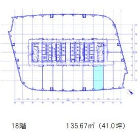 虎ノ門ヒルズ森タワー 18階2 間取り図