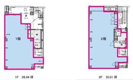 須田ビル(小川町) 1+2階 間取り図