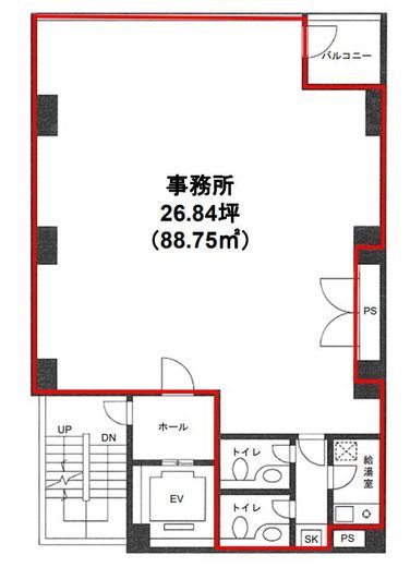 道玄坂NKビル 2階 間取り図