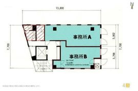 タムラビル 4階B 間取り図