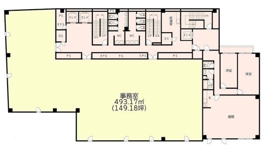 二葉高輪ビル 4階 間取り図