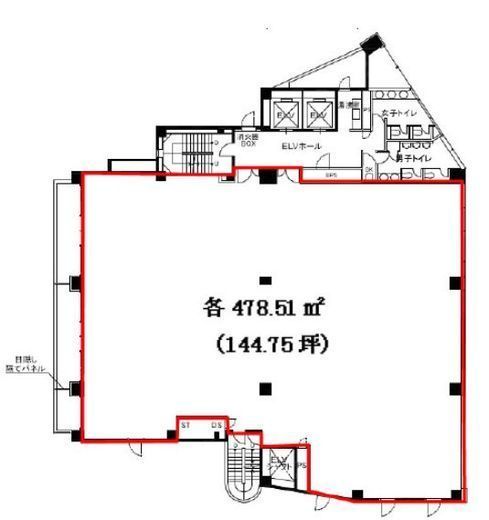 寿光ビル(乃木坂) 6階 間取り図