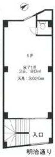 神宮前UPビル 1階 間取り図