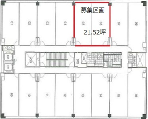 ビュレックス京橋 505-506 間取り図