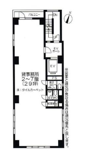 マルキビル 7階 間取り図