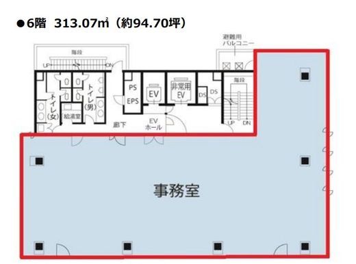 KDX三田ビル 6階 間取り図