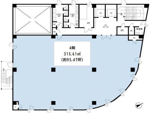 KDX五反⽥ビル 4階 間取り図