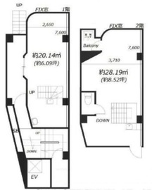 R-stay Azabu 1・2階 間取り図
