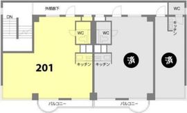 Uビル 201 間取り図
