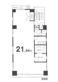 カワジリビル八丁堀 2階 間取り図