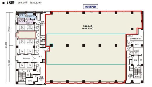 シーフォートスクエア/センタービルディング 15階 間取り図