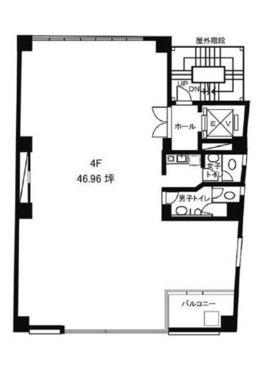 赤坂余湖ビル 4階 間取り図
