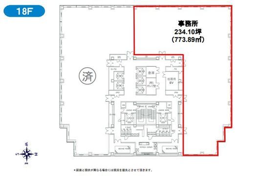 アルカウェスト 18階 間取り図