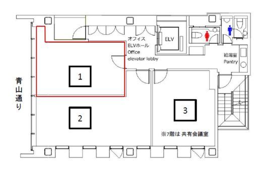 日総第25ビル 7階分割 間取り図