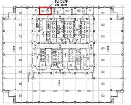 品川グランドセントラルタワー 7階事務所 間取り図