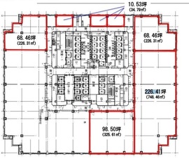 品川グランドセントラルタワー 15階 間取り図