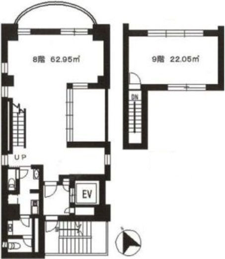 広尾AKビル 8-9階 間取り図
