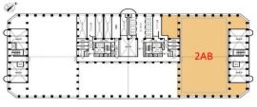 新宿アイランドタワー 23階2AB 間取り図
