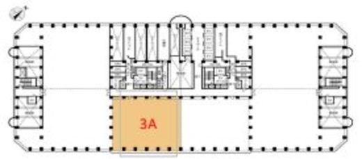 新宿アイランドタワー 23階3A 間取り図