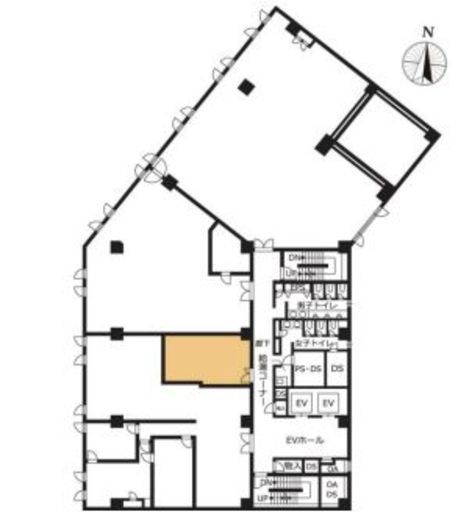 新宿国際ビルディング新館 601-1B 間取り図