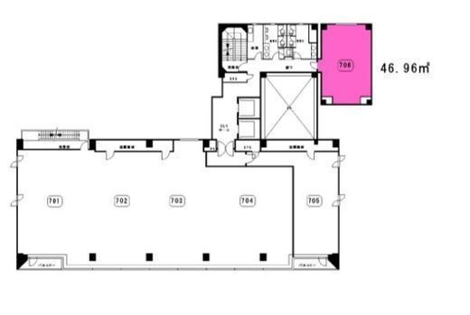 帝国書院ビル アネックス館706区 間取り図