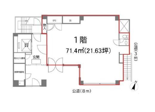 ひまわり神田ビル 1階 間取り図