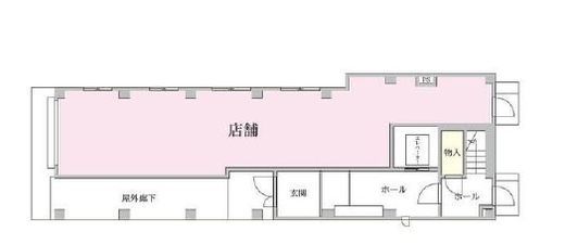 (仮称)麻布十番2丁目店舗 1階 間取り図