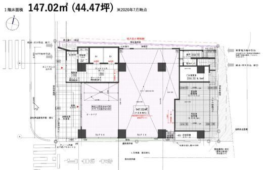 グリーンスクエア新宿 1階 間取り図