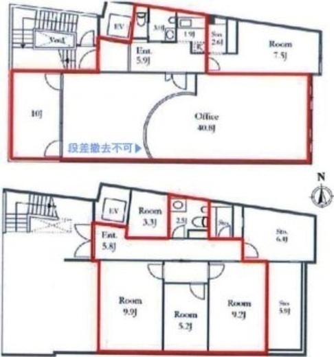 TMTビル 1-2階 間取り図