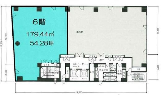 芝日景有楽ビル 6階 間取り図