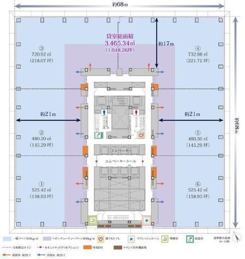 東京スクエアガーデン 9階5 間取り図