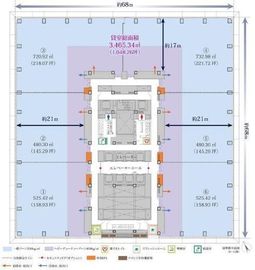 東京スクエアガーデン 9階5 間取り図