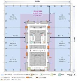 東京スクエアガーデン 13階3 間取り図