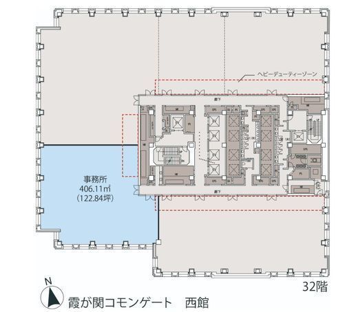 霞が関コモンゲート西館 32階1 間取り図