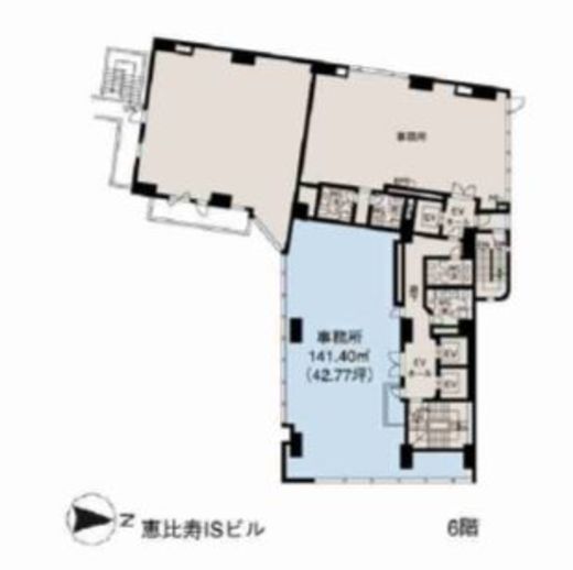 恵比寿ISビル 6階7号 間取り図