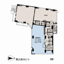 恵比寿ISビル 6階7号 間取り図