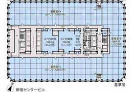 新宿センタービル B1階01 間取り図