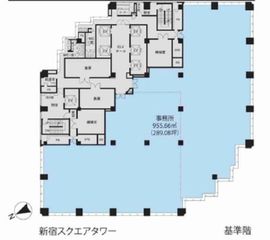 新宿スクエアタワー 13階 間取り図