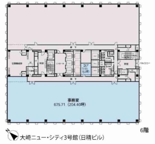 大崎ニューシティ3号館 6階 間取り図
