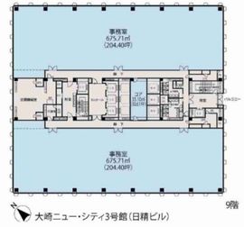 大崎ニューシティ3号館 9階 間取り図