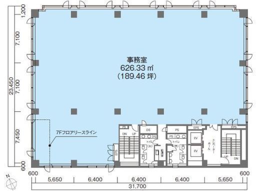 NMF駿河台ビル 6階 間取り図