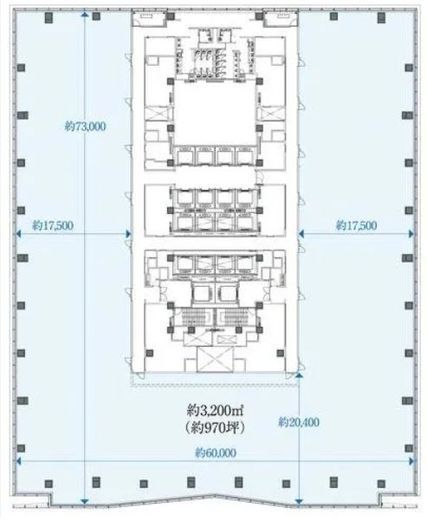 JPタワー 22階 間取り図