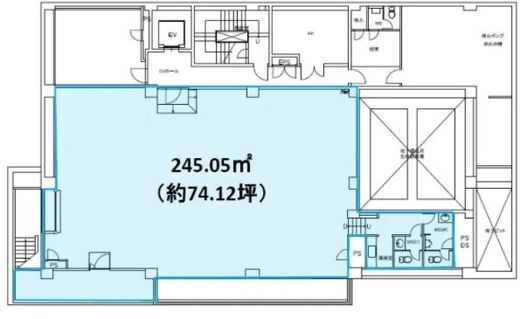 石油健保ビル B1階 間取り図