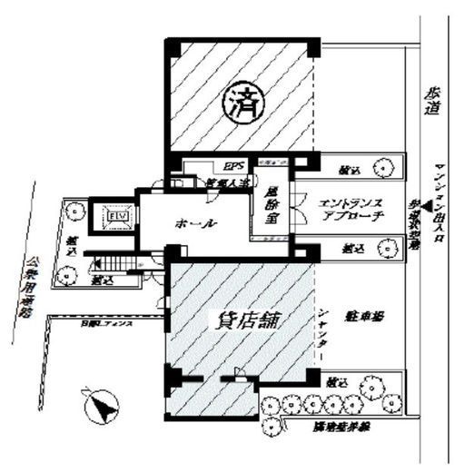 東急ドエルアルス恵比寿(店舗) 1階 間取り図